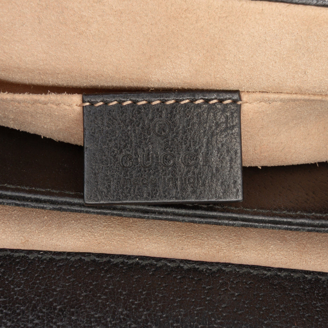 Gucci Small Cuir de veau Ophidia Chain Sac porté croisé Noir