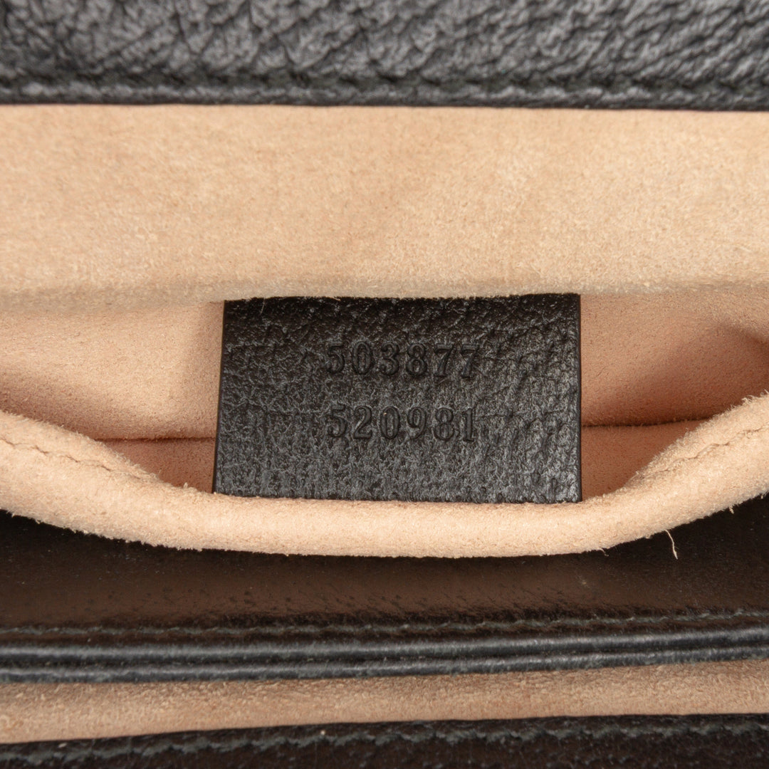 Gucci Small Cuir de veau Ophidia Chain Sac porté croisé Noir