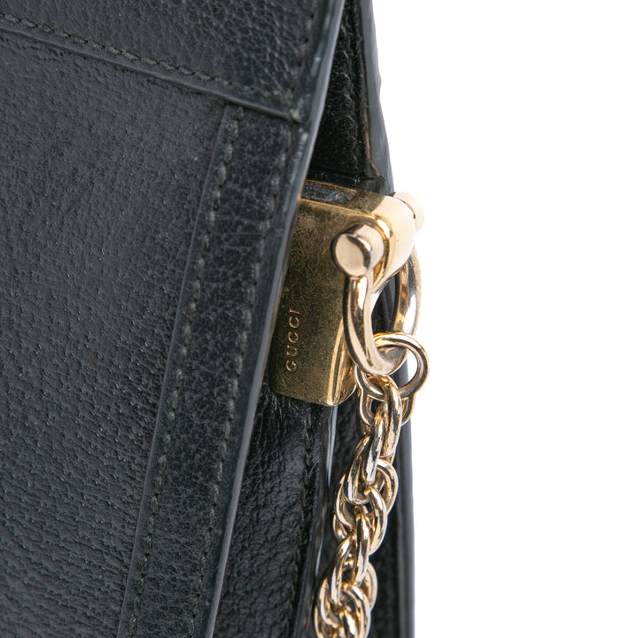 Gucci Small Cuir de veau Ophidia Chain Sac porté croisé Noir