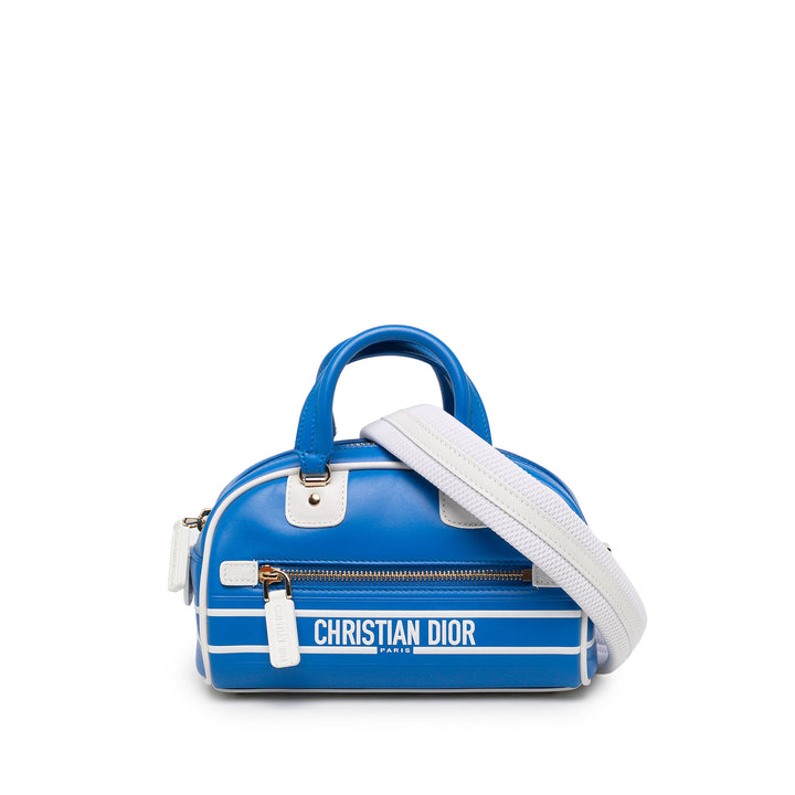 Dior Sac à main Dior Vibe Zippé bowling Micro Bleu – vue principale – GABY PARIS