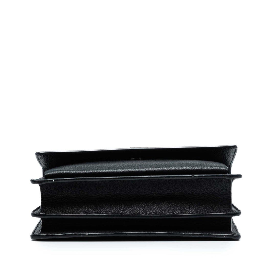 Saint Laurent Medium Grained Cuir de veau Monogram Sunset Sac porté croisé Noir – GABY PARIS Authentique