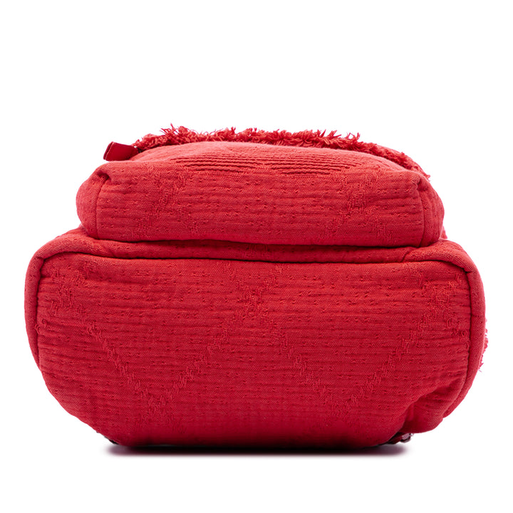 Chanel Matelassé Poche avant Fringe Sac à dos Rouge