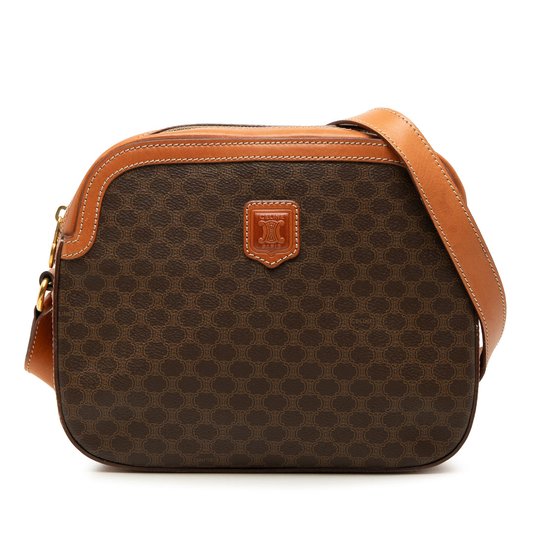 Celine Macadam Sac Toile enduite Marron – vue principale – GABY PARIS