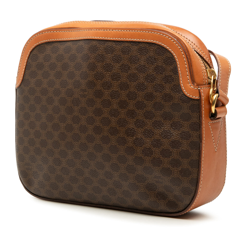 Celine Macadam Sac Toile enduite Marron – vue 2 – GABY PARIS