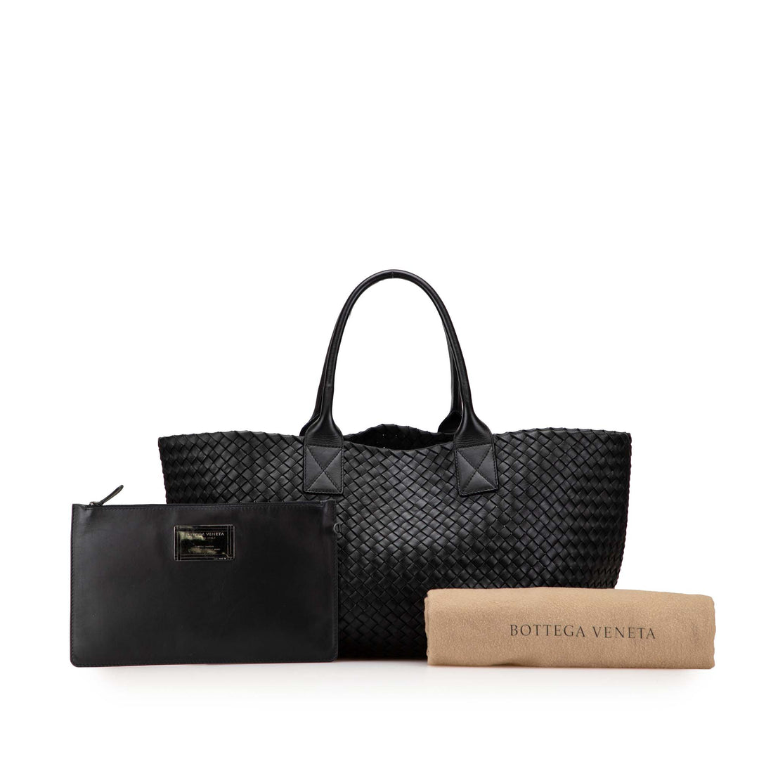 Bottega Veneta Medium Cuir d’agneau Intreccio Cabat Cabas