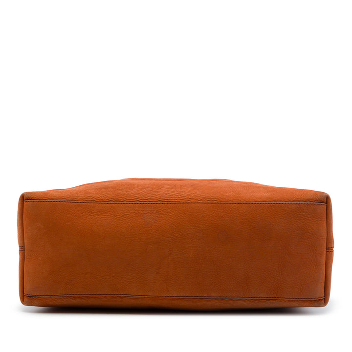Nubuck Soho Cabas chaîne Moyen Orange