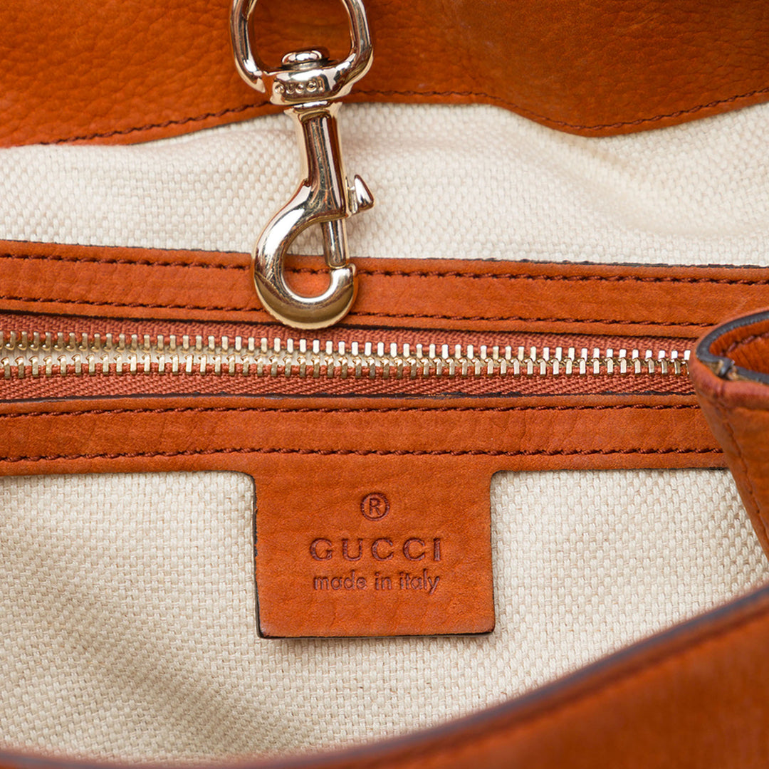 Nubuck Soho Cabas chaîne Moyen Orange