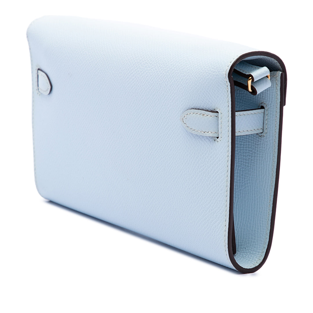 Hermès Kelly To Go Portefeuille Epsom Bleu