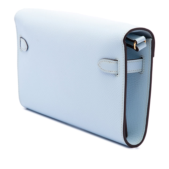 Hermès Kelly To Go Portefeuille Epsom Bleu
