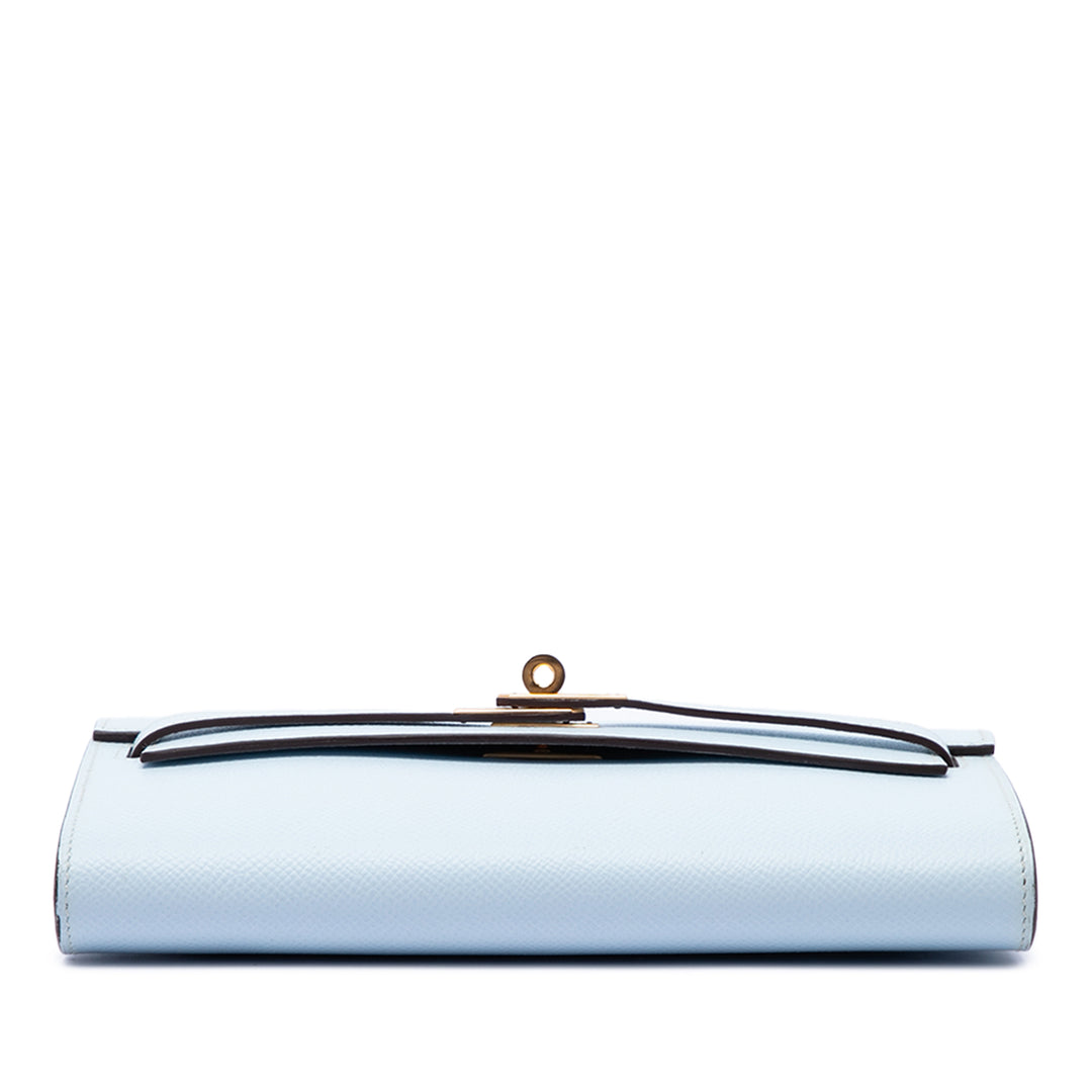 Hermès Kelly To Go Portefeuille Epsom Bleu