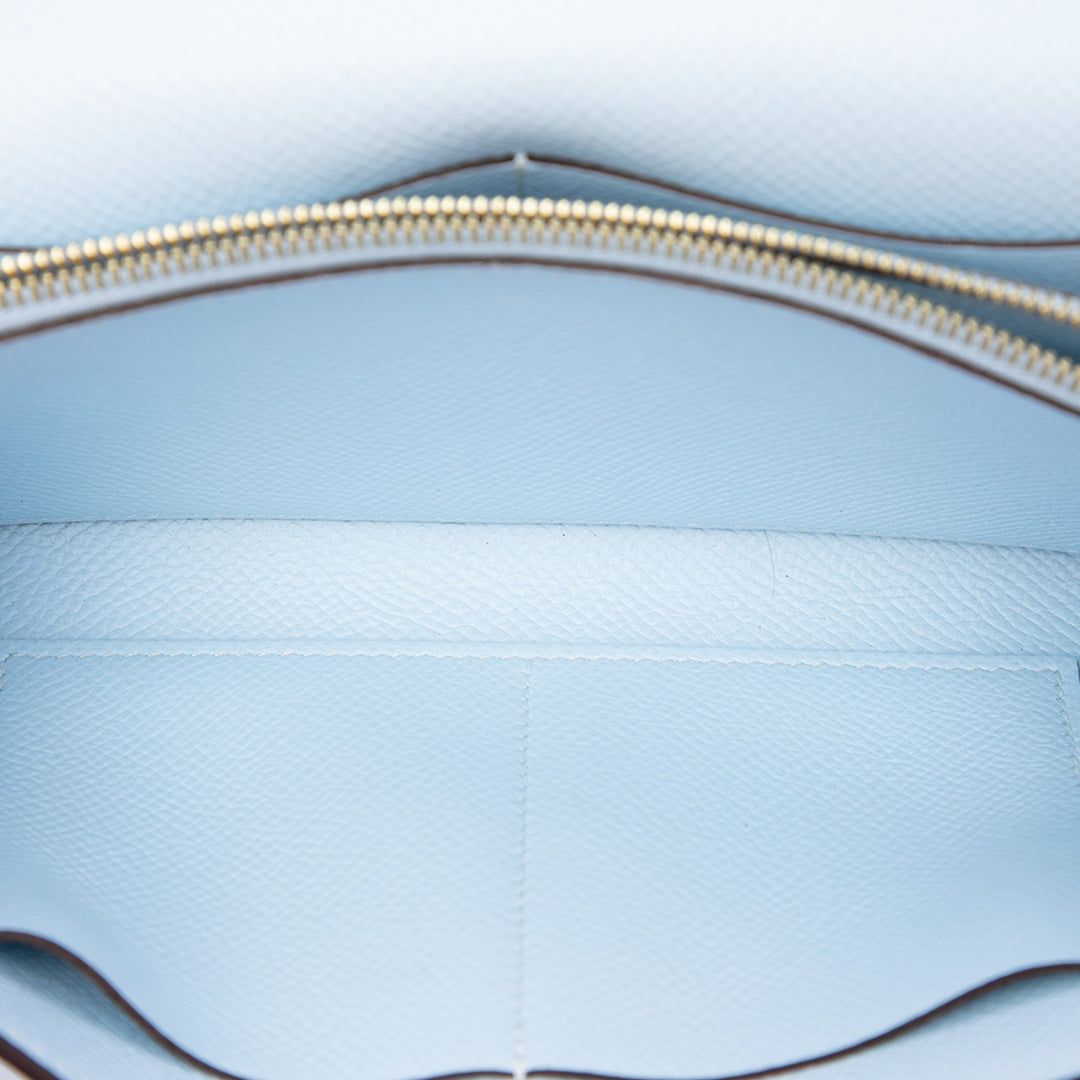 Hermès Kelly To Go Portefeuille Epsom Bleu