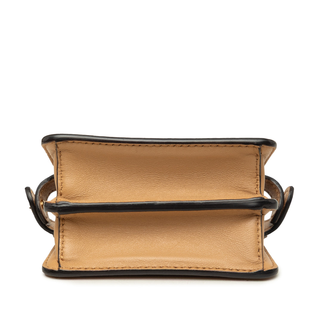Peekaboo ISeeU Poignée Sac Nano Cuir de veau Marron