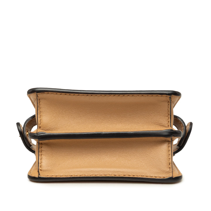 Peekaboo ISeeU Poignée Sac Nano Cuir de veau Marron