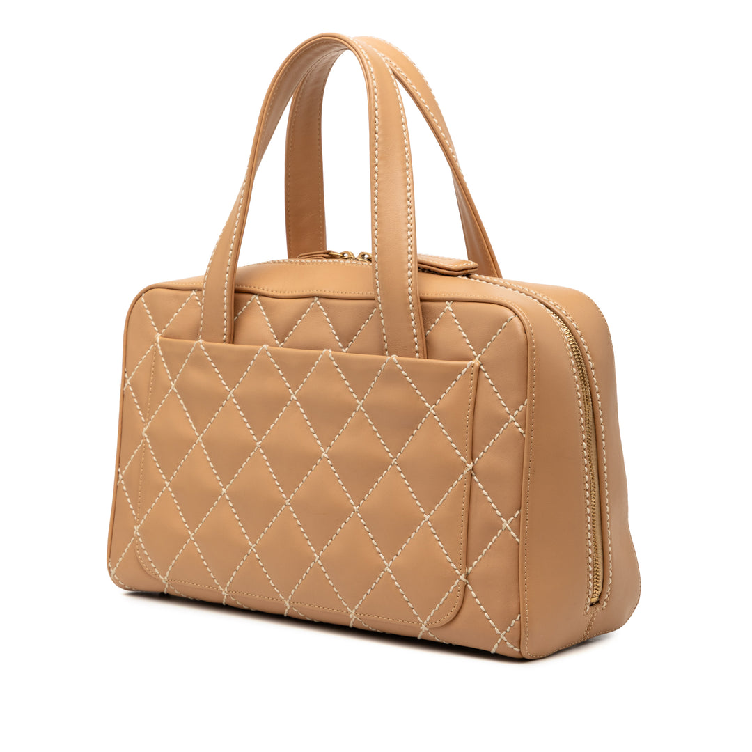 Chanel CC Matelassé Cuir d’agneau Wild Stitch Sac à main