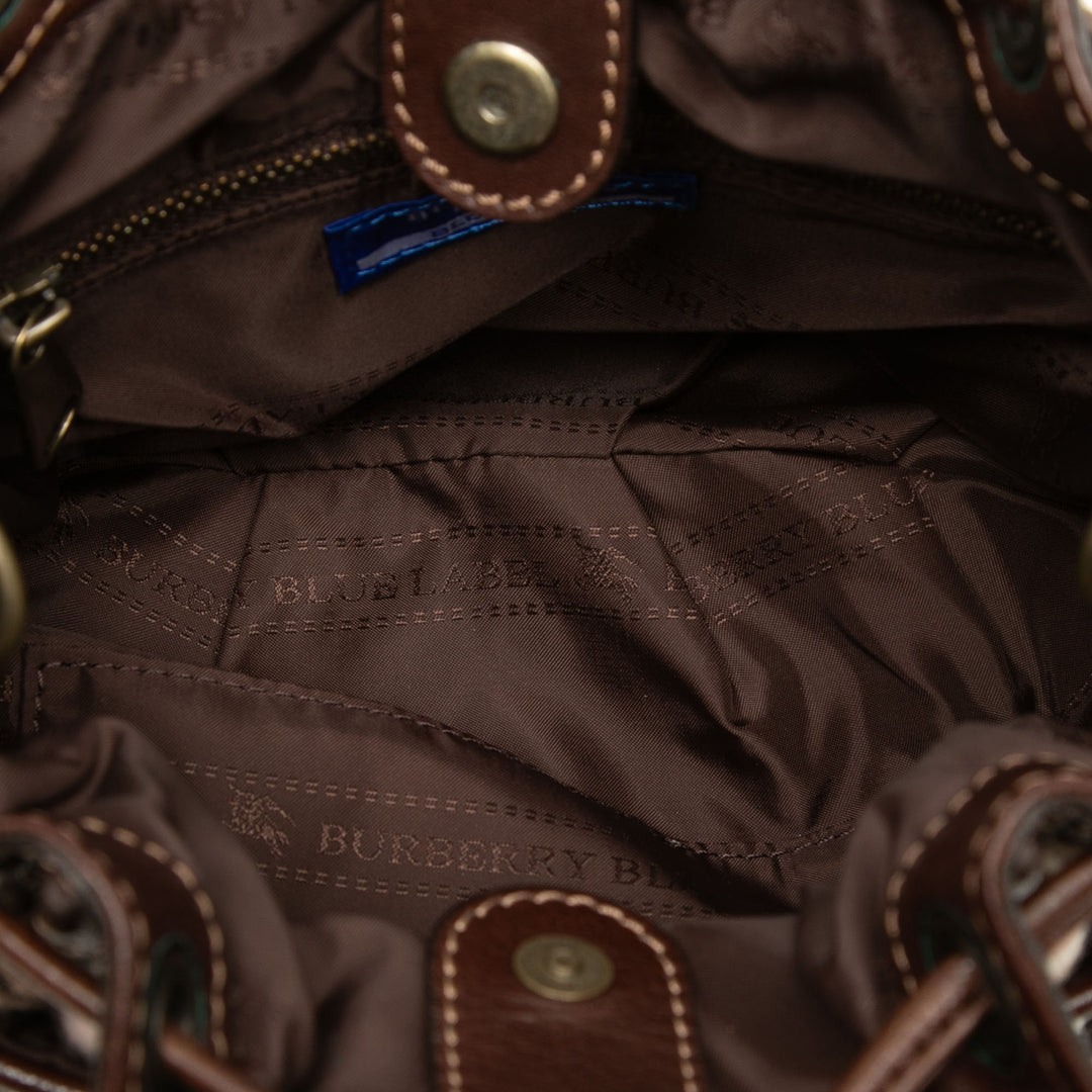 Burberry Sac bandoulière Supernova Check à cordon Marron – vue 4 – GABY PARIS