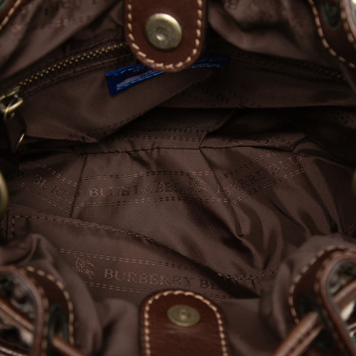Burberry Sac bandoulière Supernova Check à cordon Marron – vue 4 – GABY PARIS