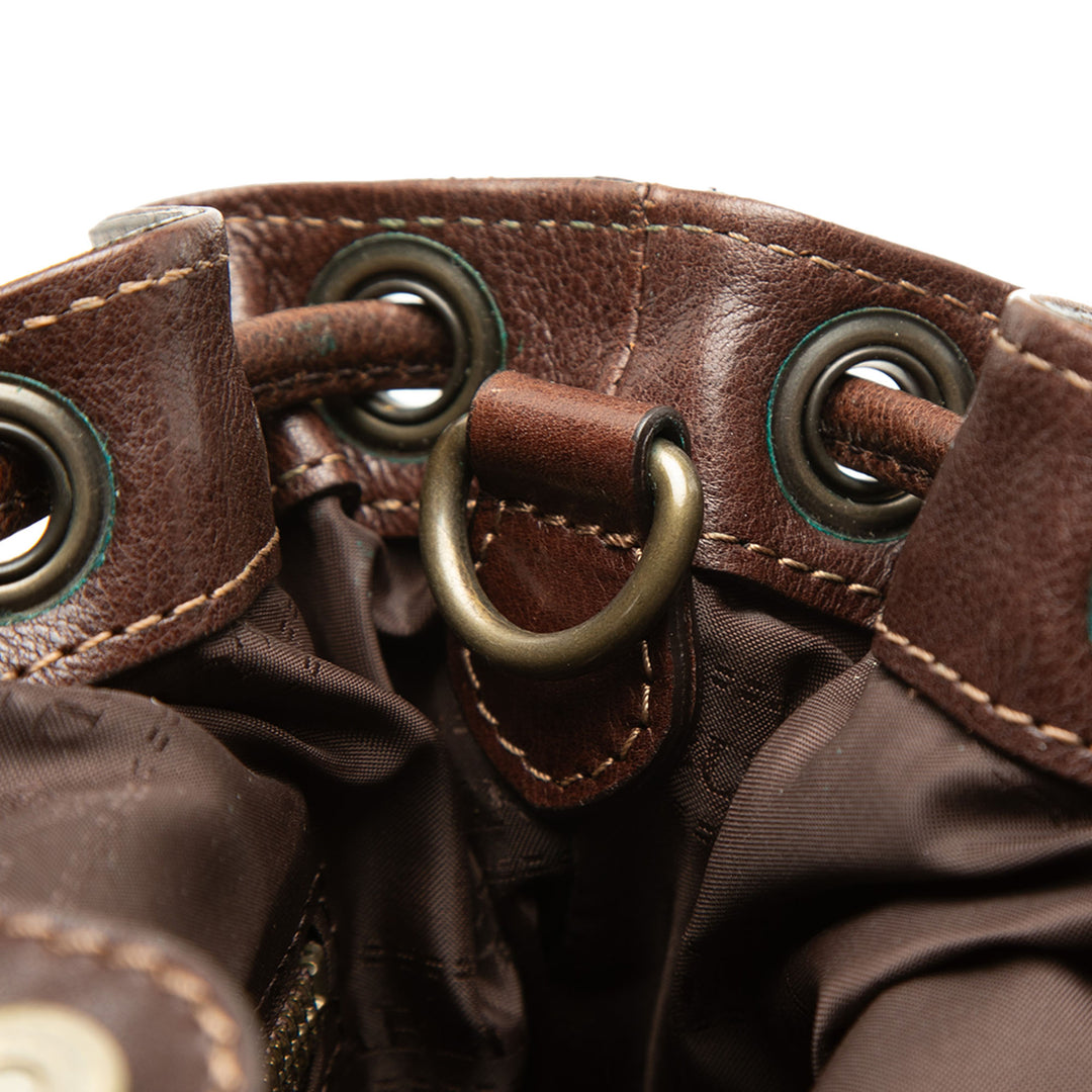 Burberry Sac bandoulière Supernova Check à cordon Marron – vue 6 – GABY PARIS