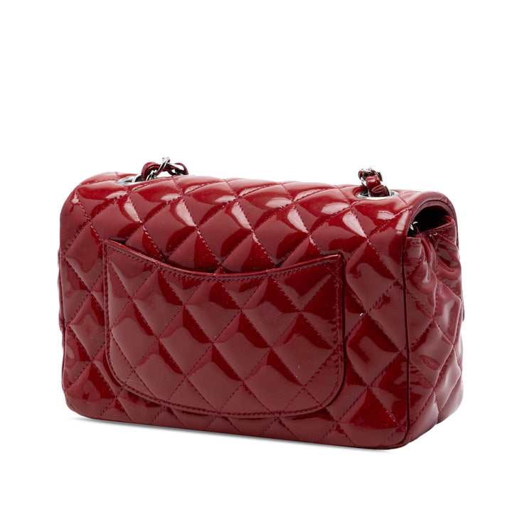 Chanel Mini Rectangular Classic Cuir verni Simple rabat