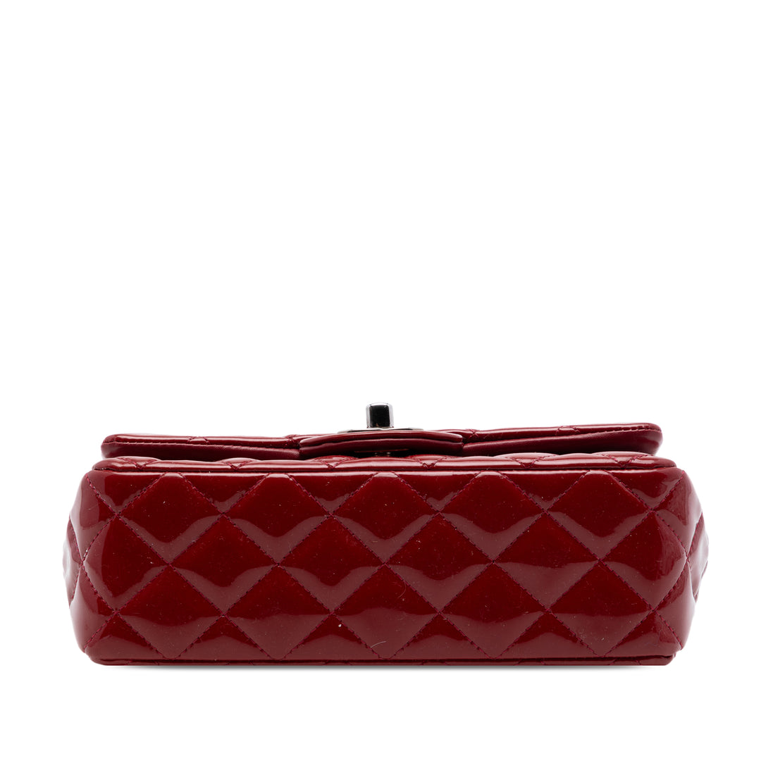 Chanel Mini Rectangular Classic Cuir verni Simple rabat