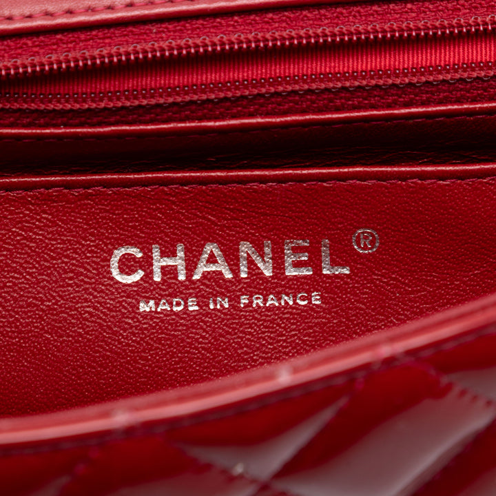 Chanel Mini Rectangular Classic Cuir verni Simple rabat