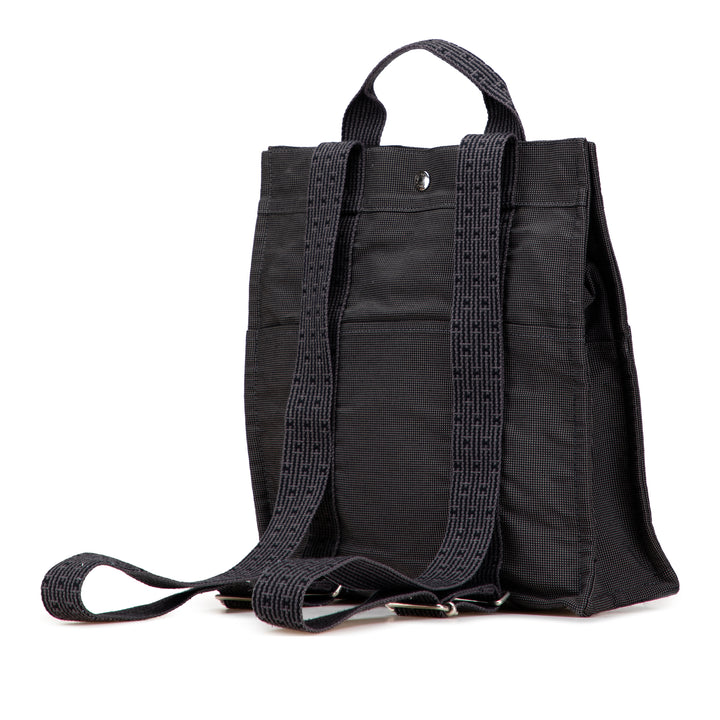 Hermès Toile Herline Sac à dos MM Gris