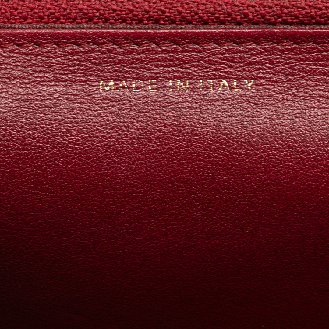 Quilted Caviar Boy Wallet on Chain Red - Gaby Paris