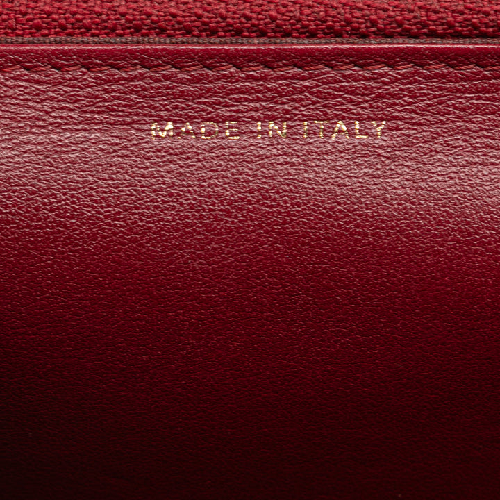 Quilted Caviar Boy Wallet on Chain Red - Gaby Paris