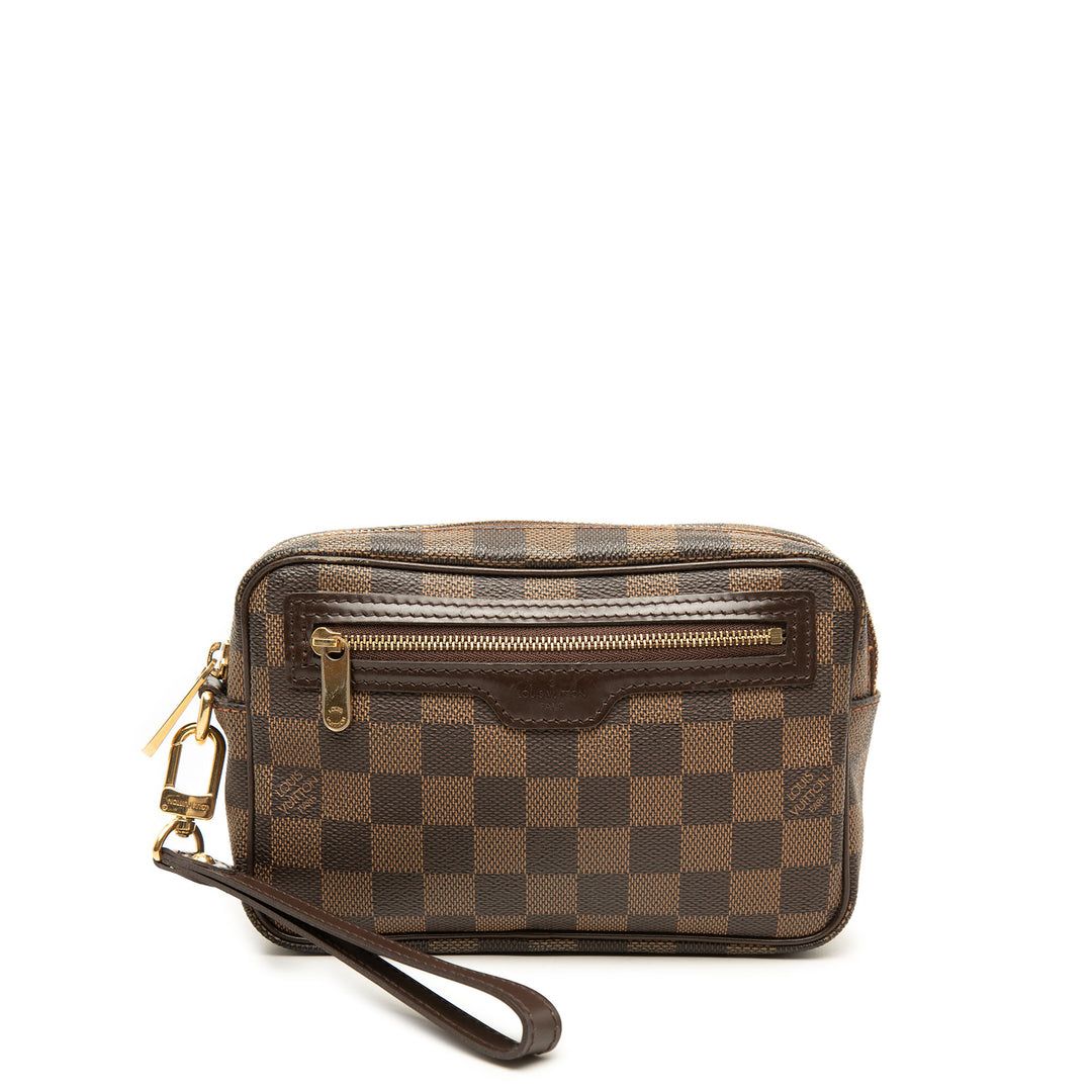 Louis Vuitton Pochette Billets Macao Damier Ébène Marron – vue principale – GABY PARIS