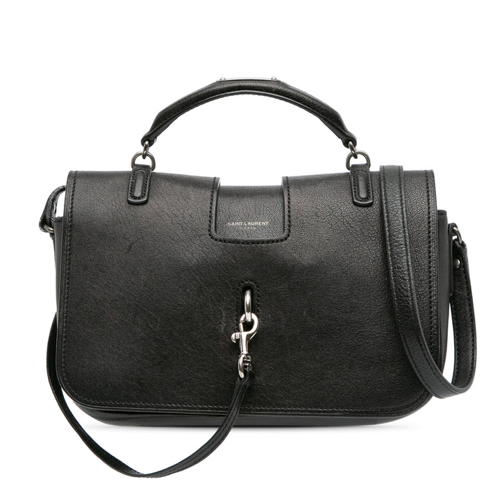 Saint Laurent Medium Cuir d’agneau Charlotte Messenger Bag Noir – GABY PARIS Authentique