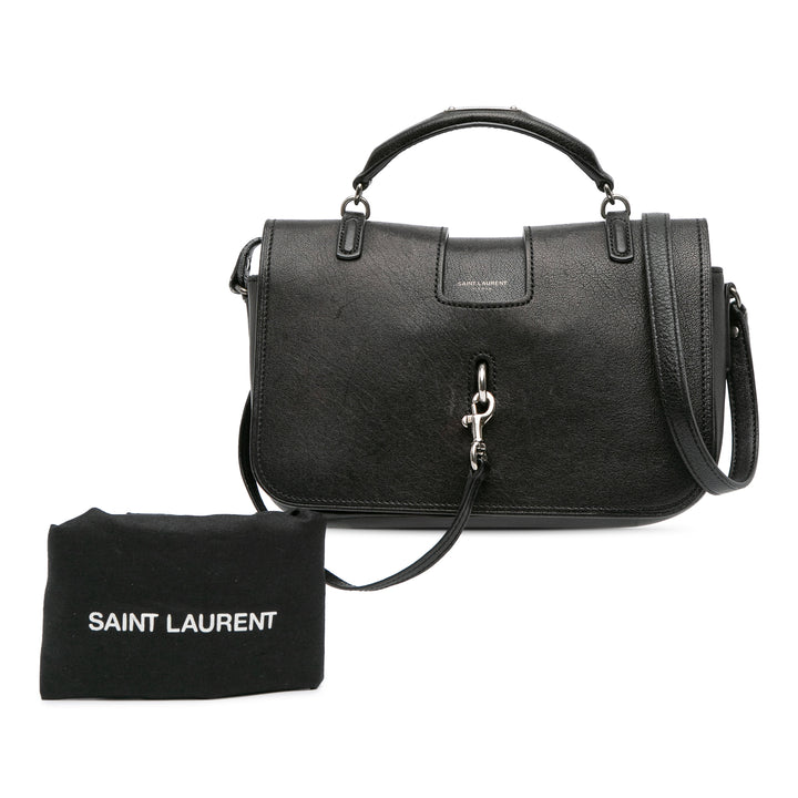 Saint Laurent Medium Cuir d’agneau Charlotte Messenger Bag Noir – GABY PARIS Authentique