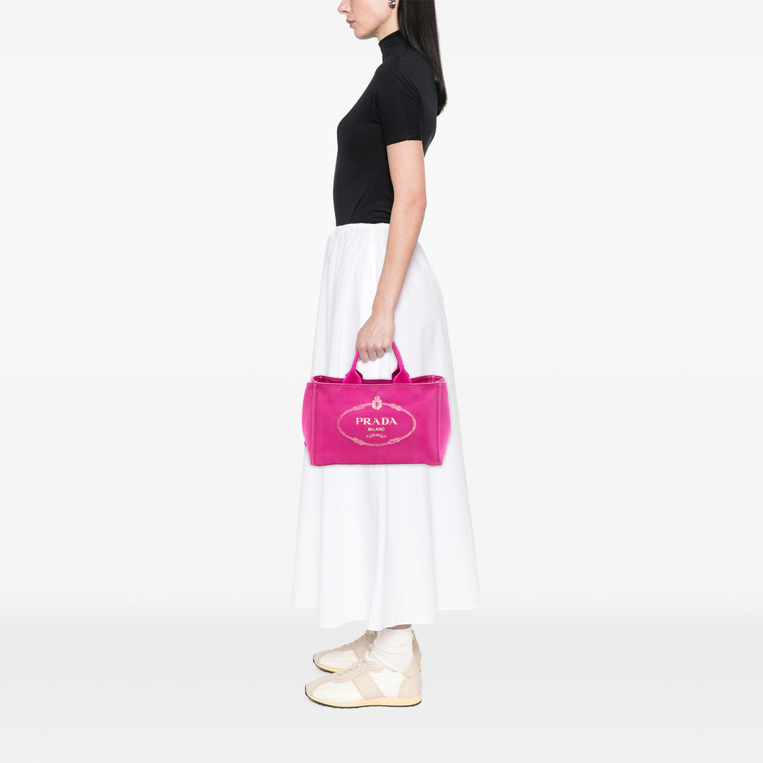 Prada Toile Canapa Logo Cabas