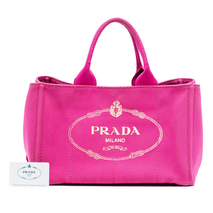 Prada Toile Canapa Logo Cabas