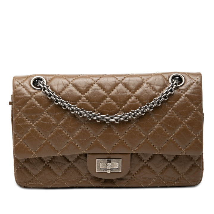 Chanel Matelassé vieilli Cuir de veau Reissue 2.55 Double rabat 225
