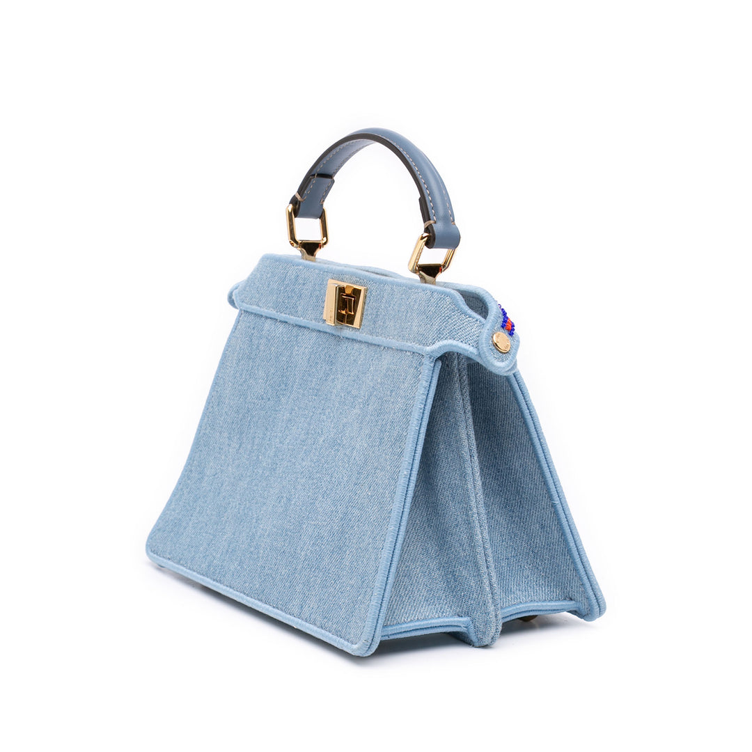 Petite brodé Peekaboo ISeeU Sac Jean Bleu