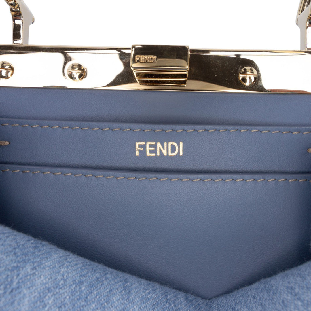 Petite brodé Peekaboo ISeeU Sac Jean Bleu