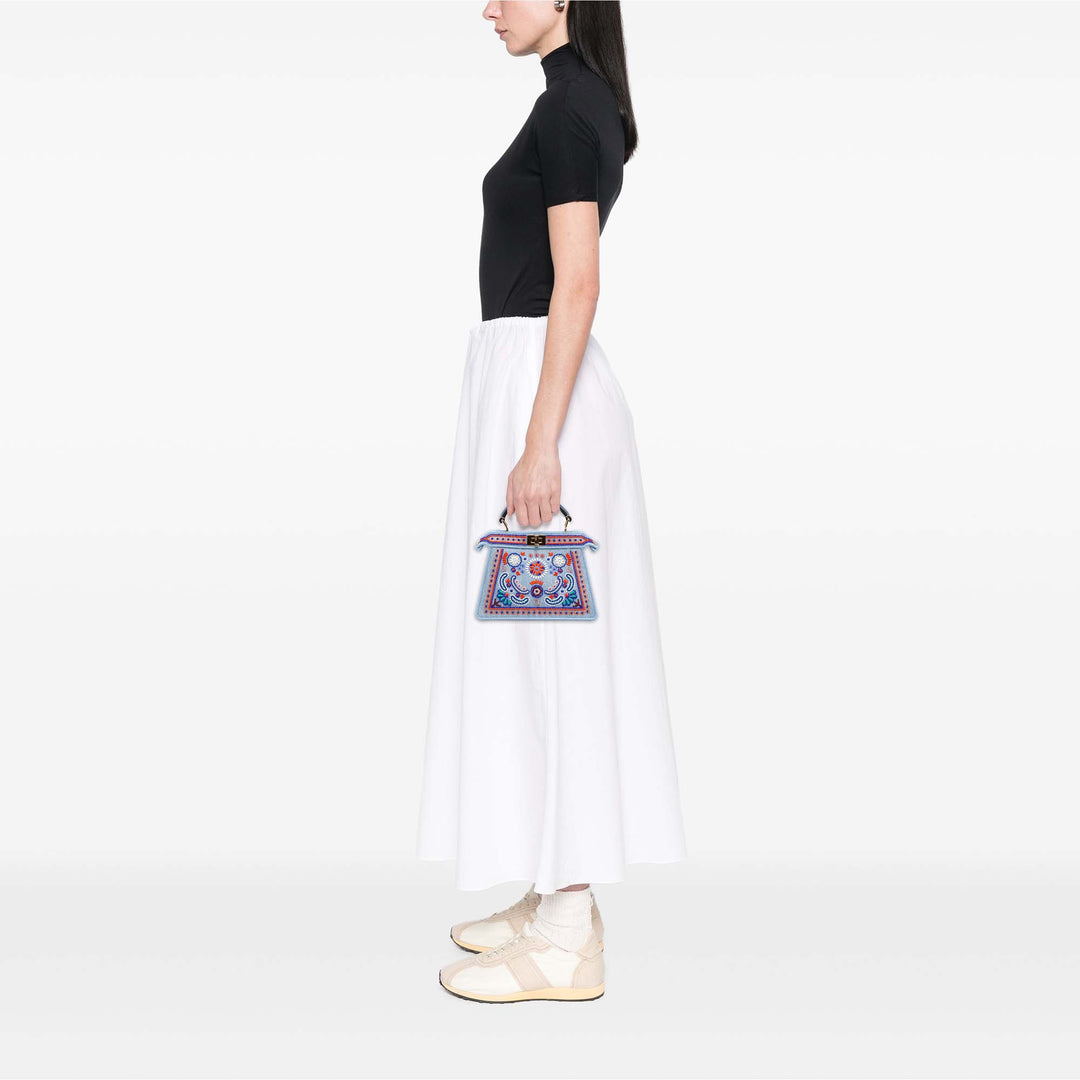 Petite brodé Peekaboo ISeeU Sac Jean Bleu