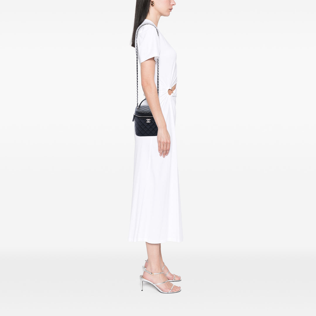 Chanel CC Matelassé Vanity avec chaîne Cuir caviar