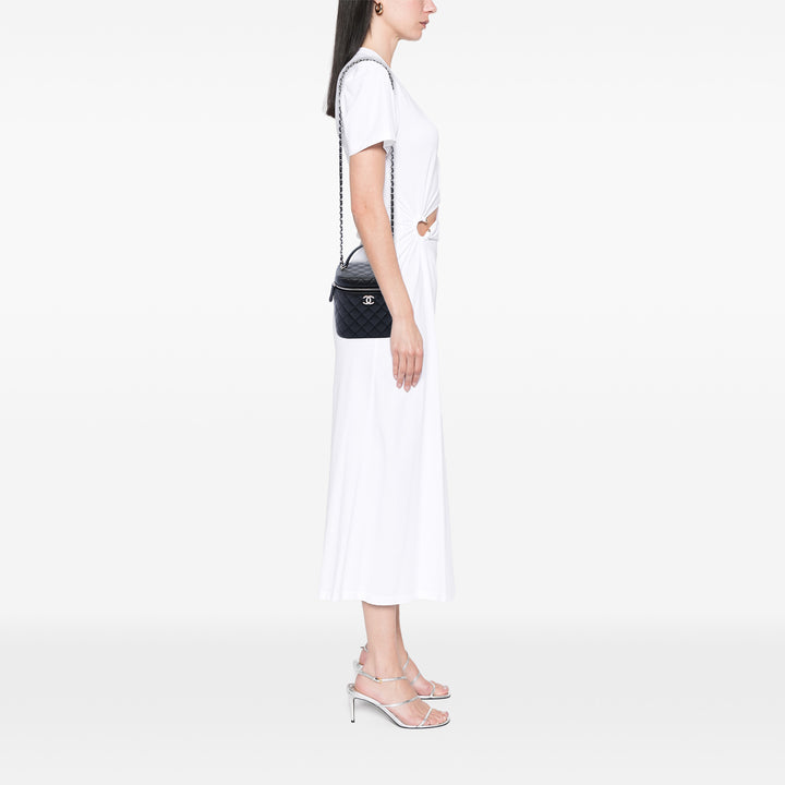 Chanel CC Matelassé Vanity avec chaîne Cuir caviar
