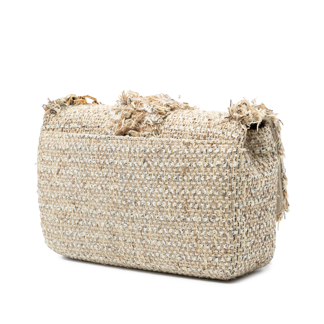 Dior New Rock Tweed and Rhinestones Chain Sac bandoulière Marron