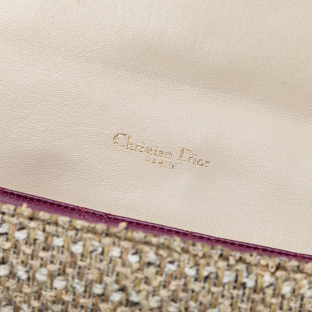 Dior New Rock Tweed and Rhinestones Chain Sac bandoulière Marron