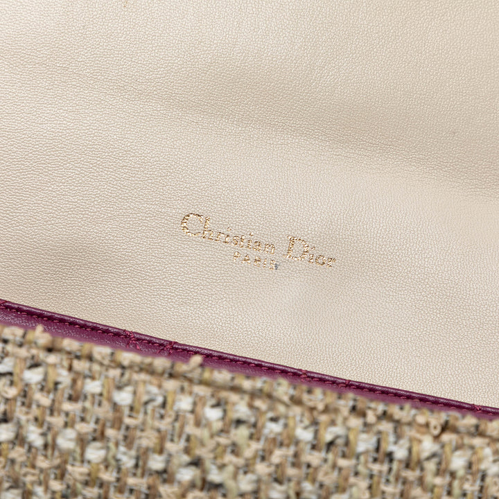 Dior New Rock Tweed and Rhinestones Chain Sac bandoulière Marron