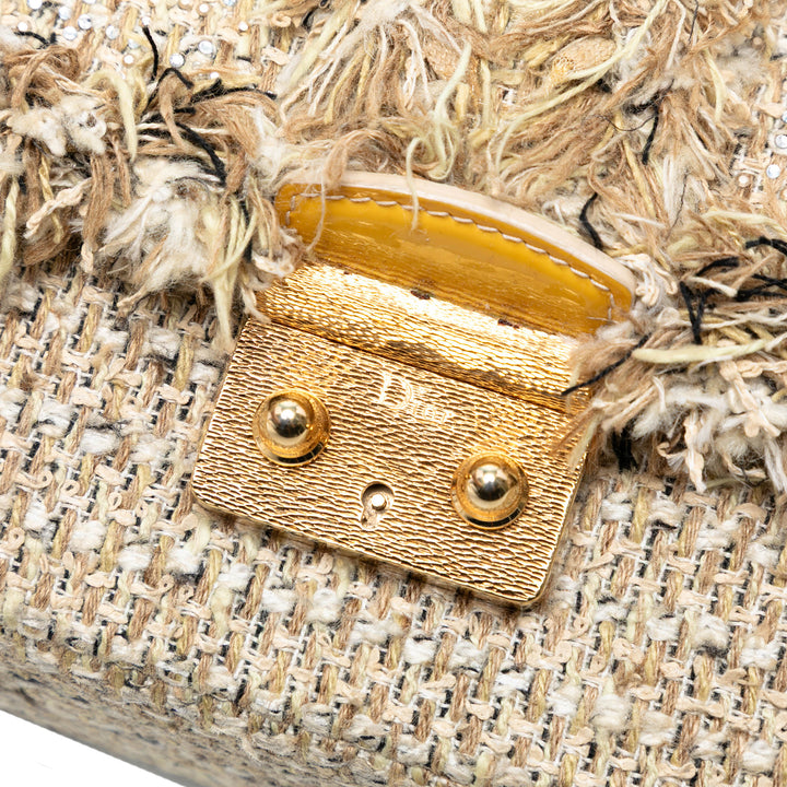 Dior New Rock Tweed and Rhinestones Chain Sac bandoulière Marron