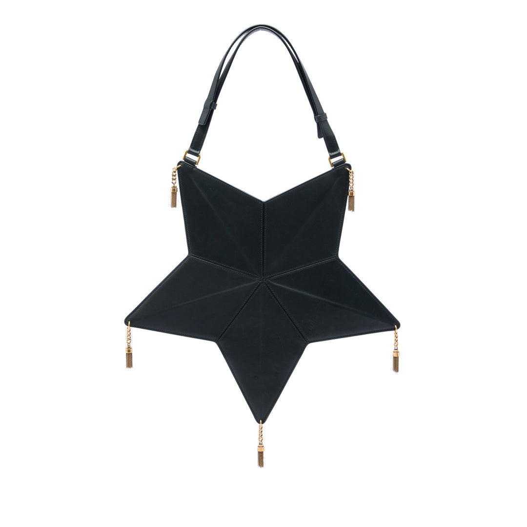 Saint Laurent Astro Star Pompon Sac Noir – vue principale – GABY PARIS