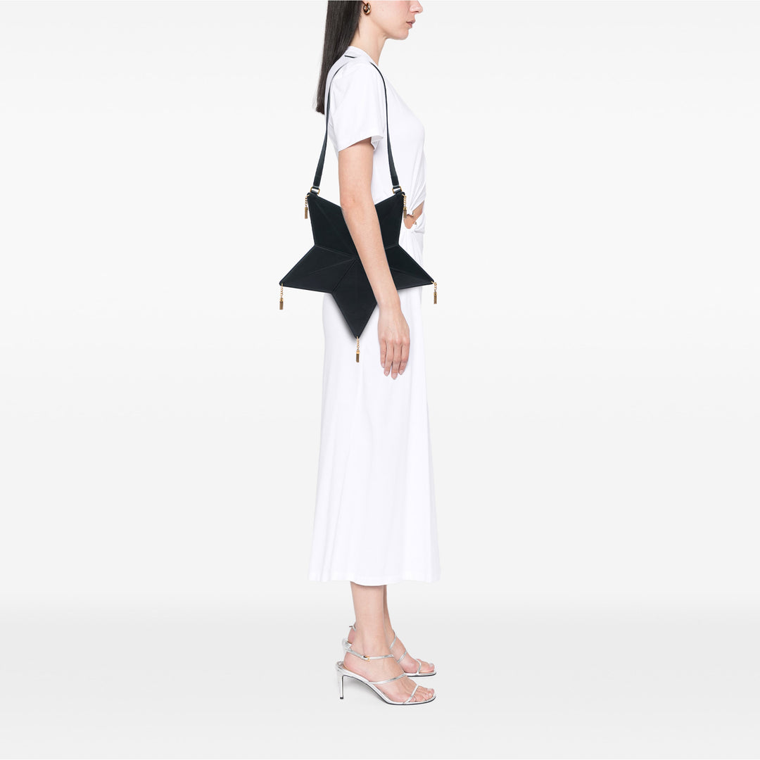 Saint Laurent Astro Star Pompon Sac Noir – vue 5 – GABY PARIS