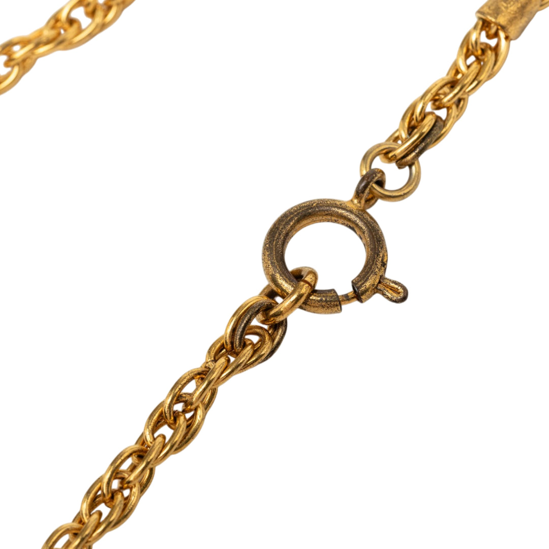 CC plaqué Medallion Pendant Collier Doré
