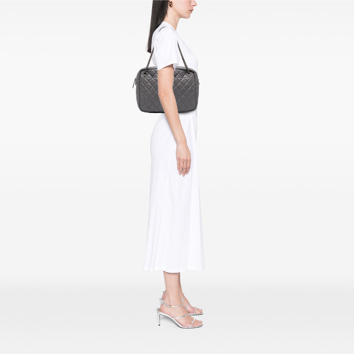 Chanel Matelassé vieilli Reissue 2.55 Sac caméra Grand Cuir de veau Gris – vue 6 – GABY PARIS