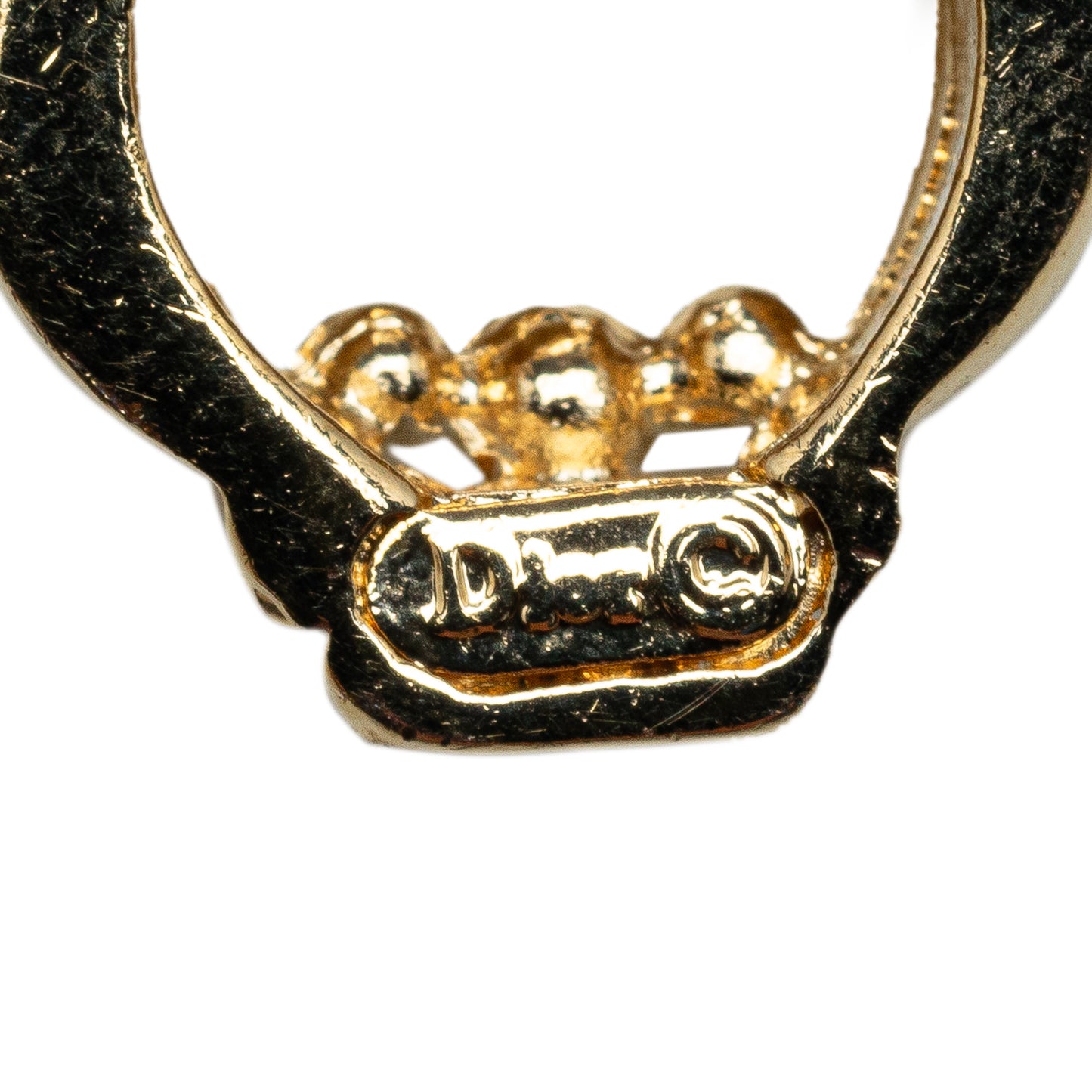 Logo Charm Pendant Necklace Gold - Gaby Paris