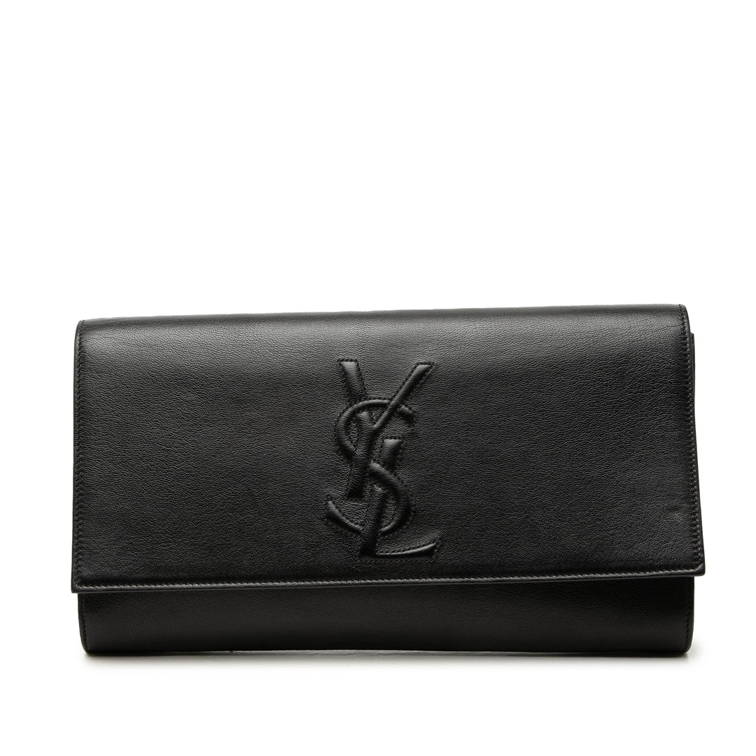 Belle De Jour Pochette Grand Cuir de veau Noir