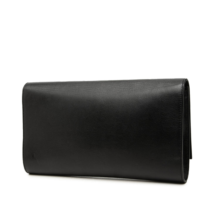Belle De Jour Pochette Grand Cuir de veau Noir