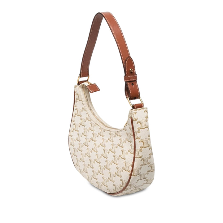 Celine Triomphe Ava Sac Moyen Triomphe enduite Blanc – vue 2 – GABY PARIS